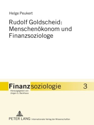 cover image of Rudolf Goldscheid